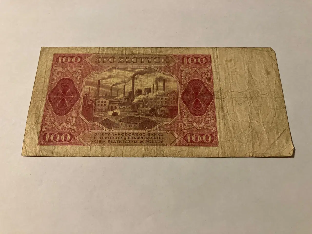 Billede 2 - 100 Zlotych 1948 Poland - Very bad condition