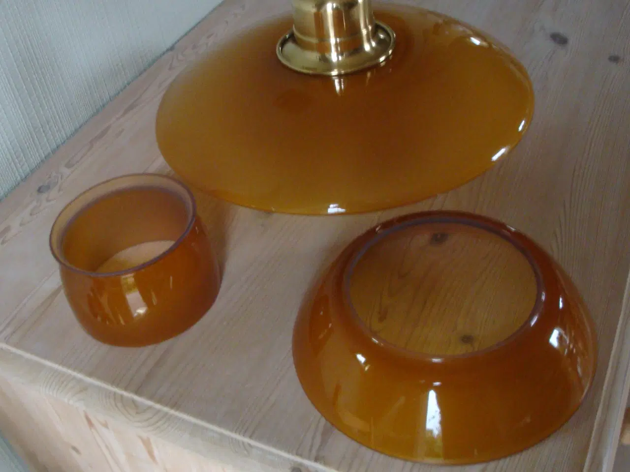 Billede 7 - 1 TILBAGE Ph pendler 3 1/2 - 3 rav glas + messing