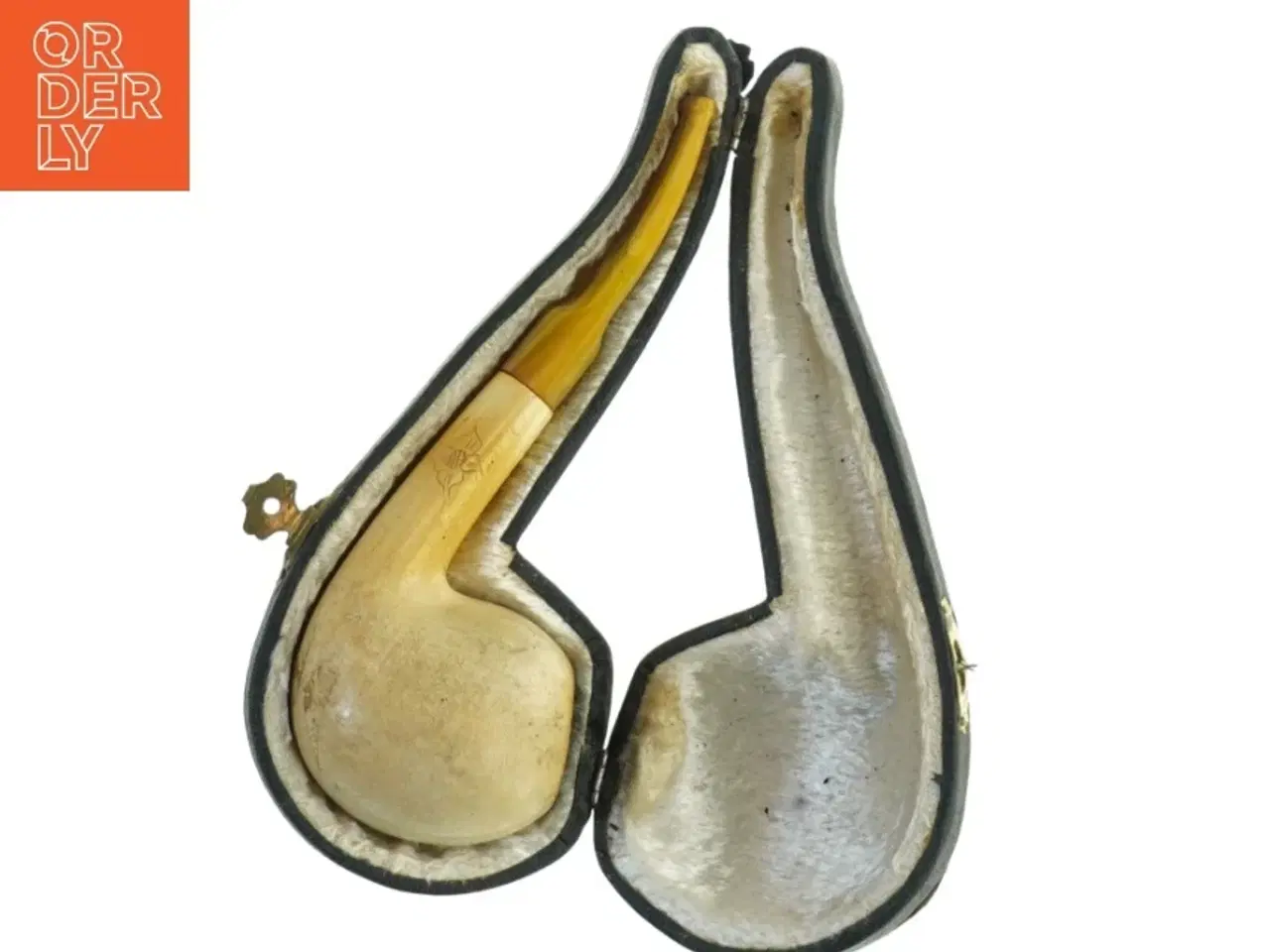 Billede 3 - Meerschaum pibe med etui (str. 17 cm)