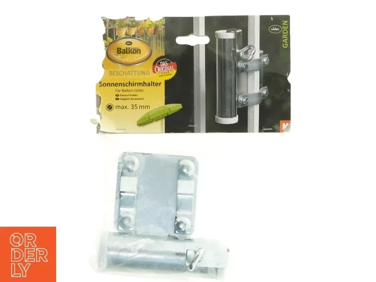 Billede 1 - Parasolholder til balkongitter (str. 15 x 14 x 8 cm)