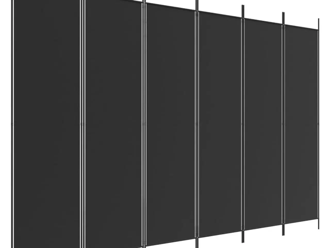 Billede 2 - 6-panels rumdeler 300x200 cm stof sort