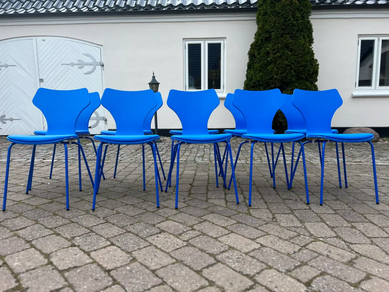 Billede 2 - Lækre spisebords stole i blå