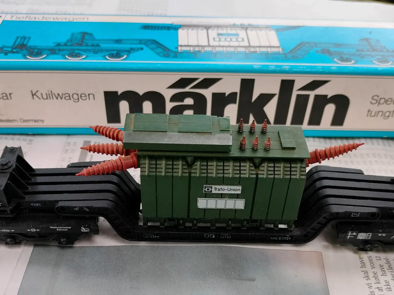Billede 2 - Märklin 4617 Ladvogn med Transformator i orginal k