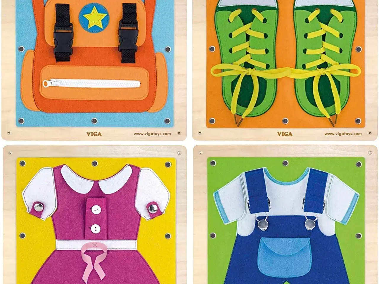 Billede 1 - VIGA Lær at Klæde Sig På - 4 Dele Læringslegetøj