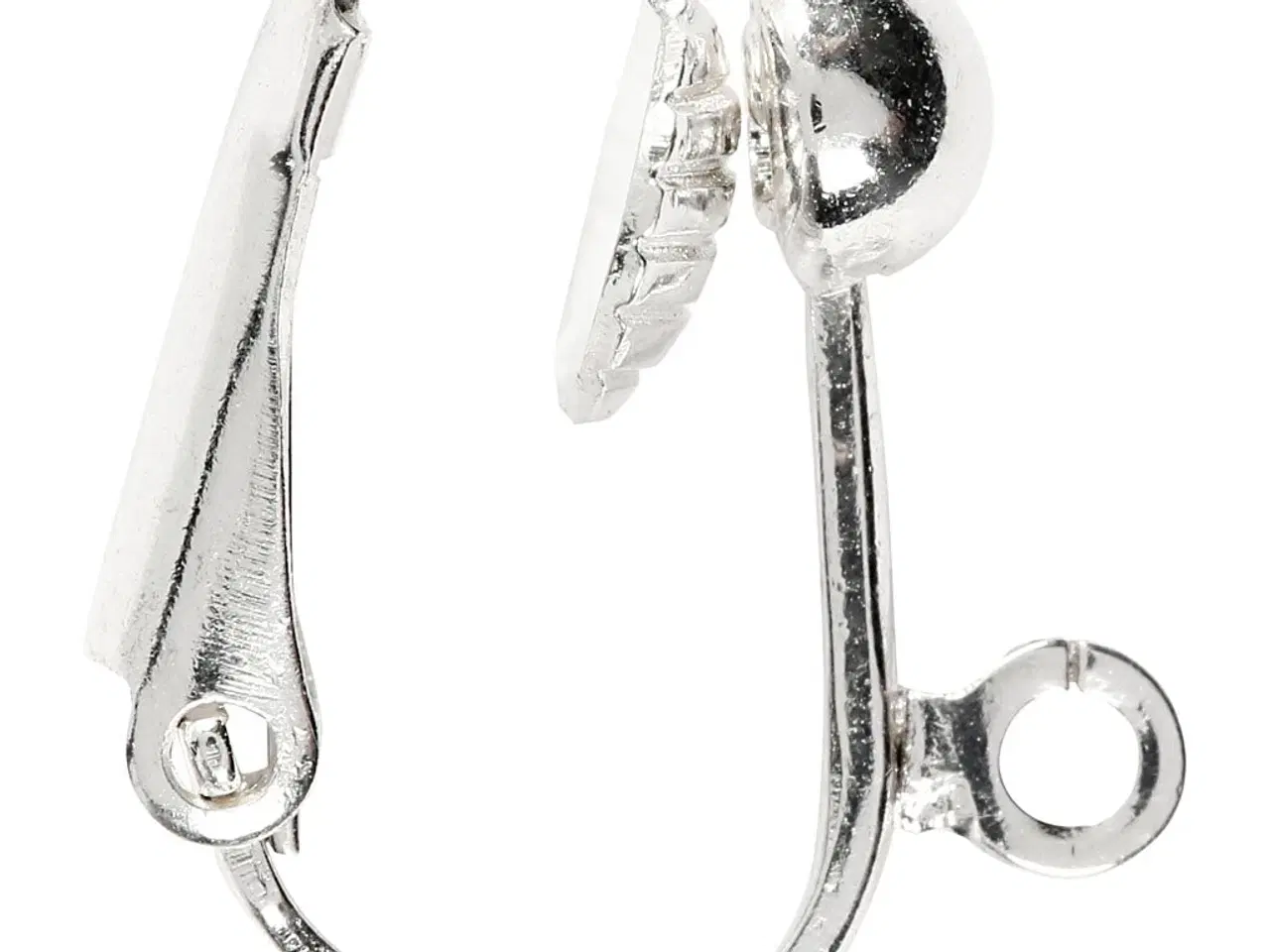 Billede 1 - Elegant forsølvede øreclips - 40 stk. til smykkeprojekter