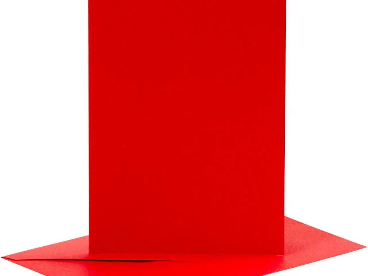Billede 1 - Kort og kuverter, kort str. 10,5x15 cm, kuvert str. 11,5x16,5 cm, 110+230 g, rød, 6sæt/ 1 pk.