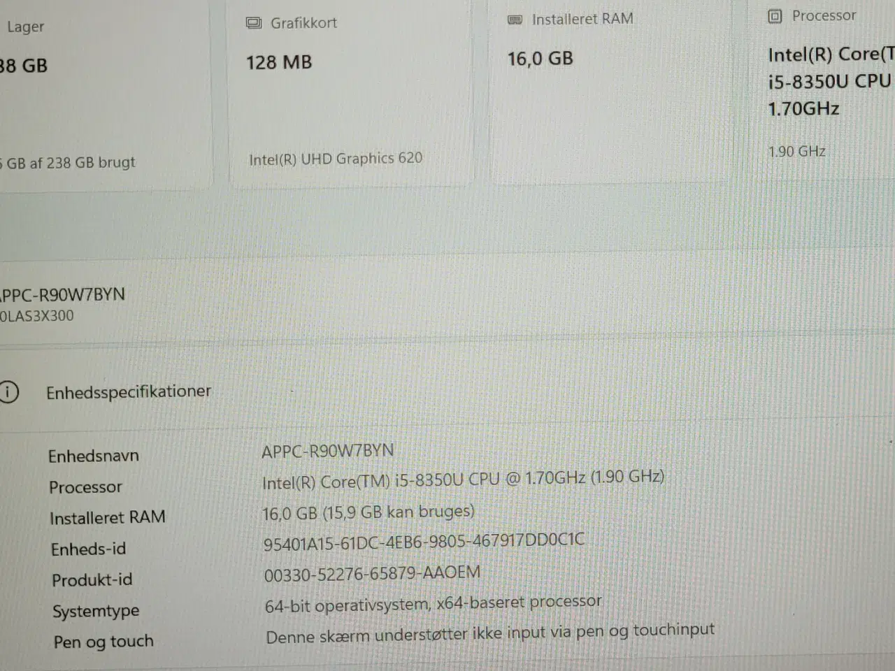 Billede 4 - Lenovo T580 laptop +23" skærm+dock m.v.