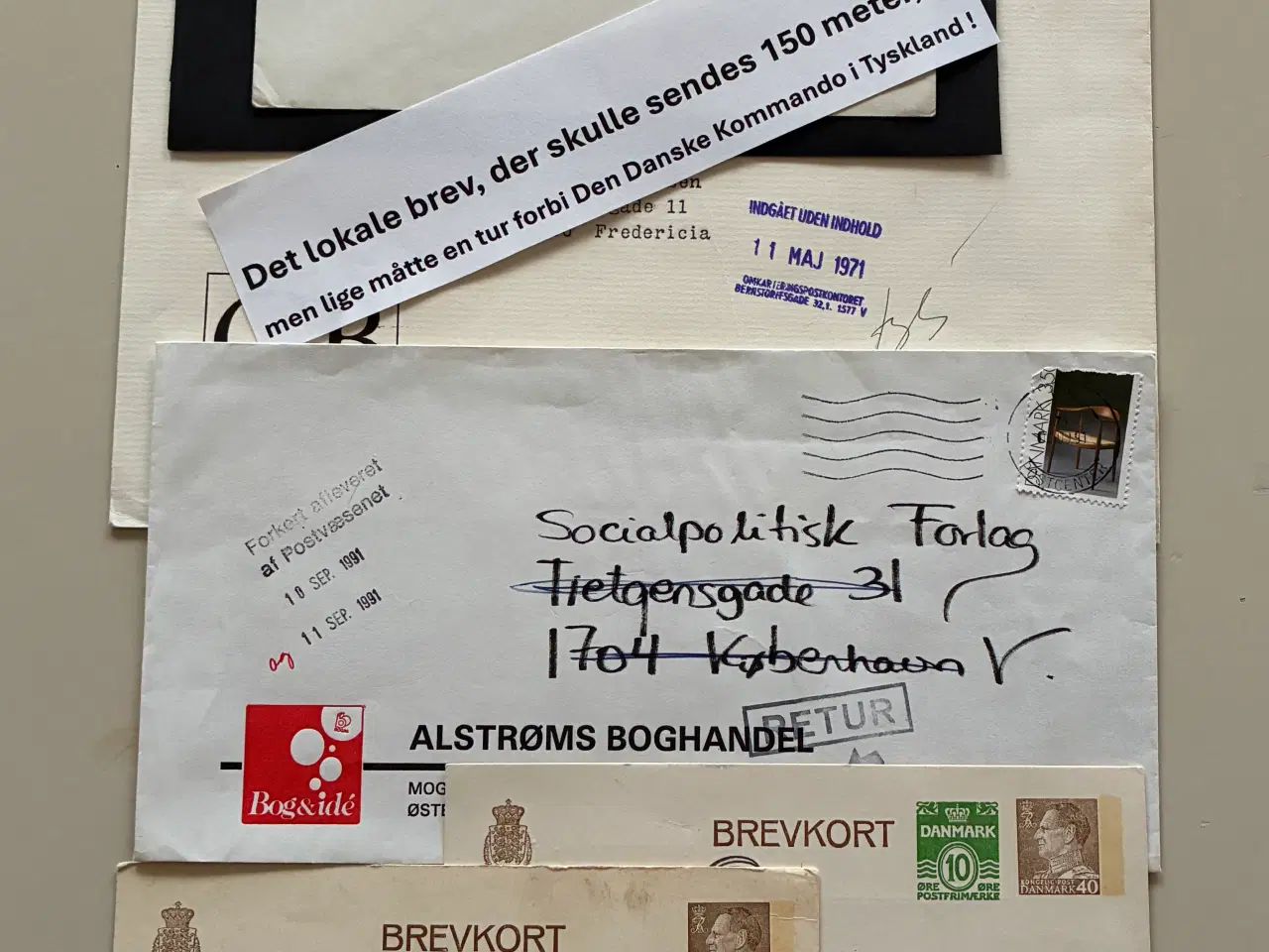 Billede 1 - Frimærke helsager stempler postnoteringer