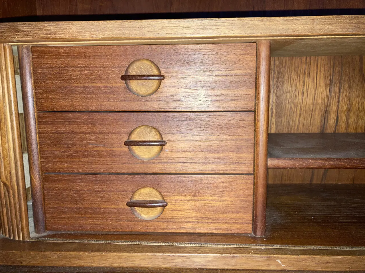 Billede 3 - Sekretær, bureau, reol med skuffer