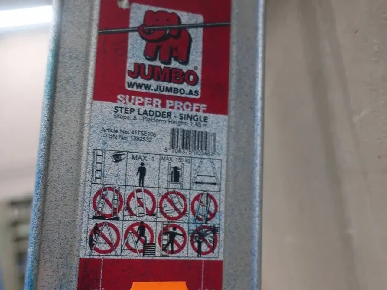 Billede 2 - Stige 6 trin JUMBO SUPER PROFF 1,45m