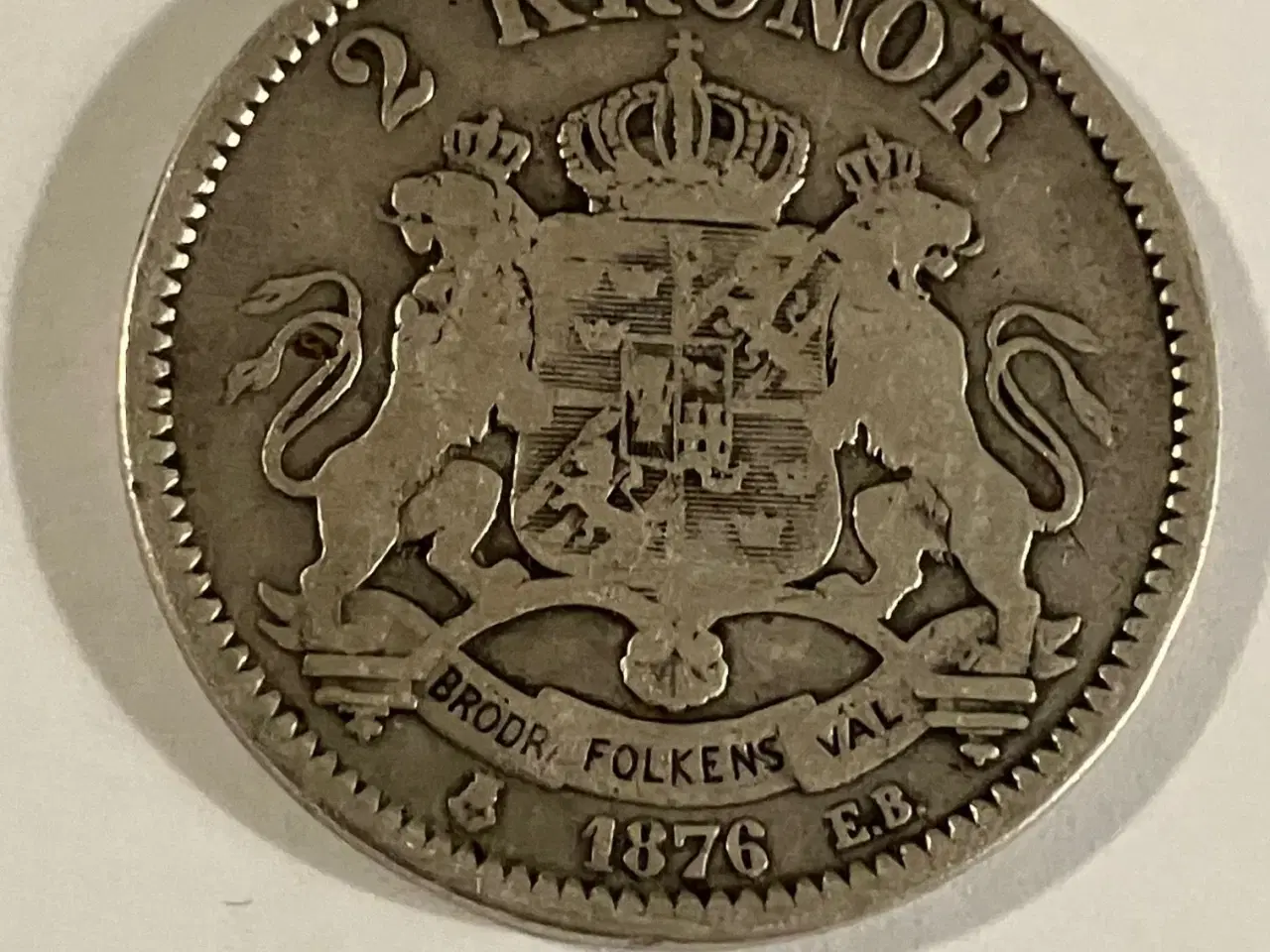 Billede 1 - 2 Kronor 1876 Sweden