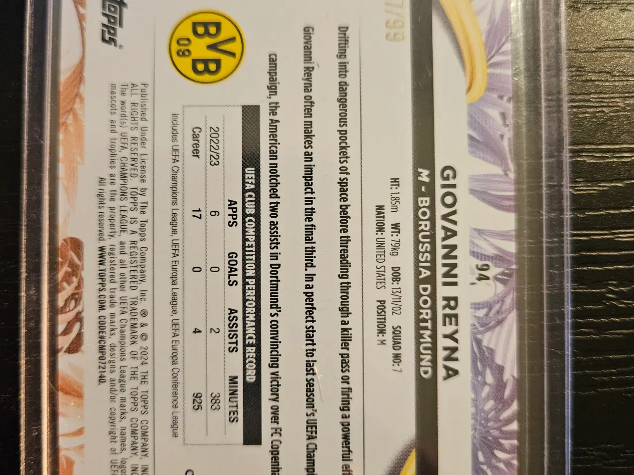 Billede 2 - Giovanni Reyna 97/99