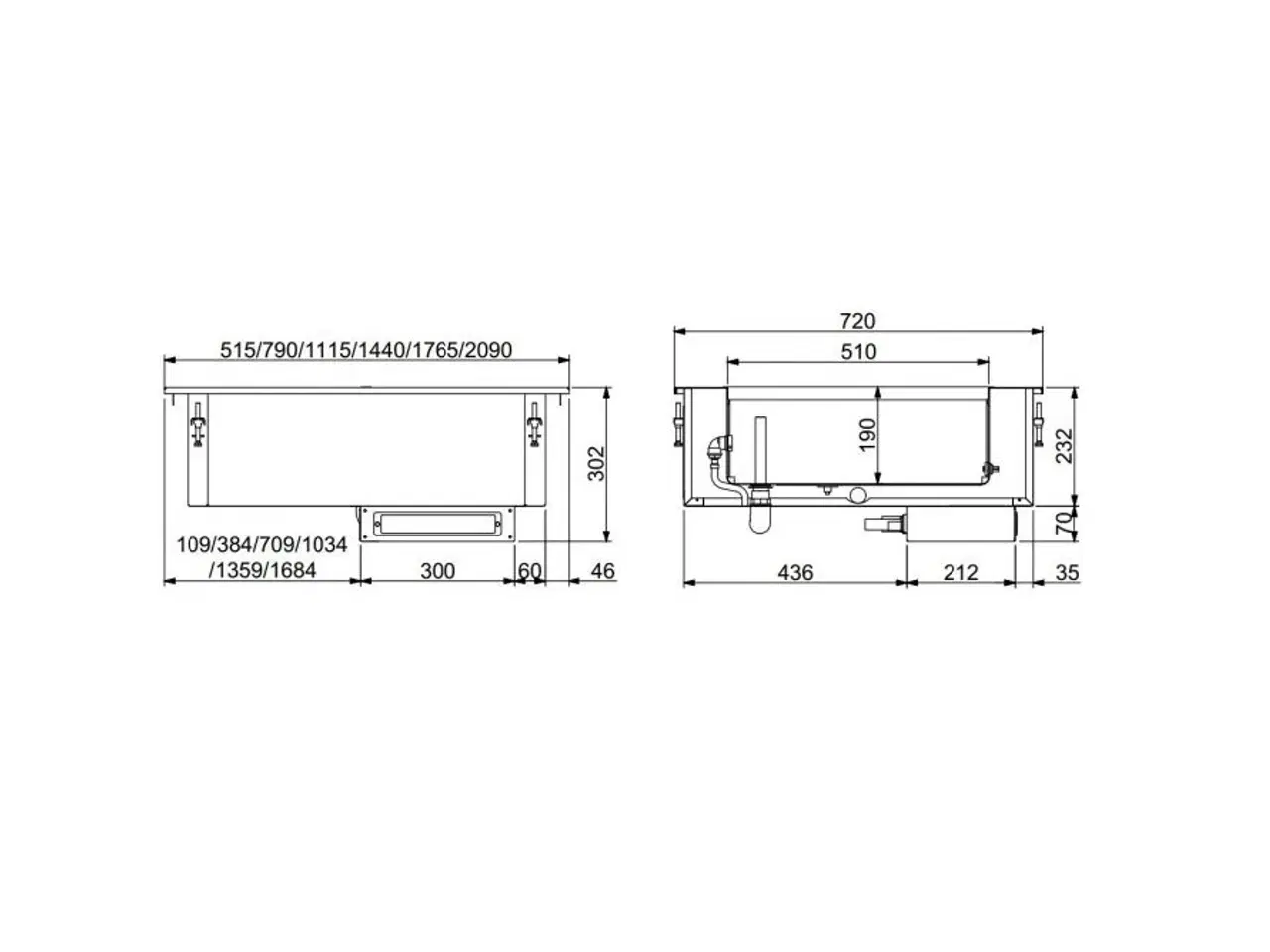 Billede 2 - Bain marie – 515x720x302 mm – 1/1 GN