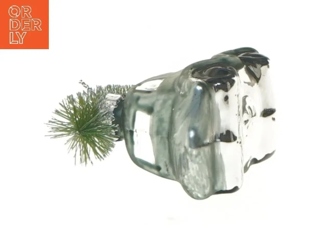 Billede 3 - Glass bildekoration med grantræ (str. 7x7x4 cm)