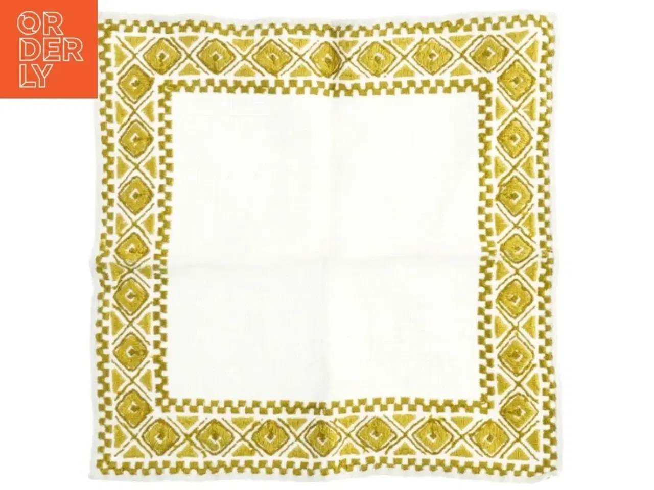 Billede 1 - Bordløber med guldbroderi (str. 32,5x18 cm)