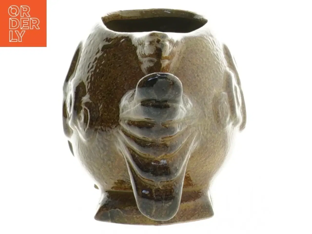 Billede 3 - Keramik fisk vase / skulptur (str. 14x7,5 cm)