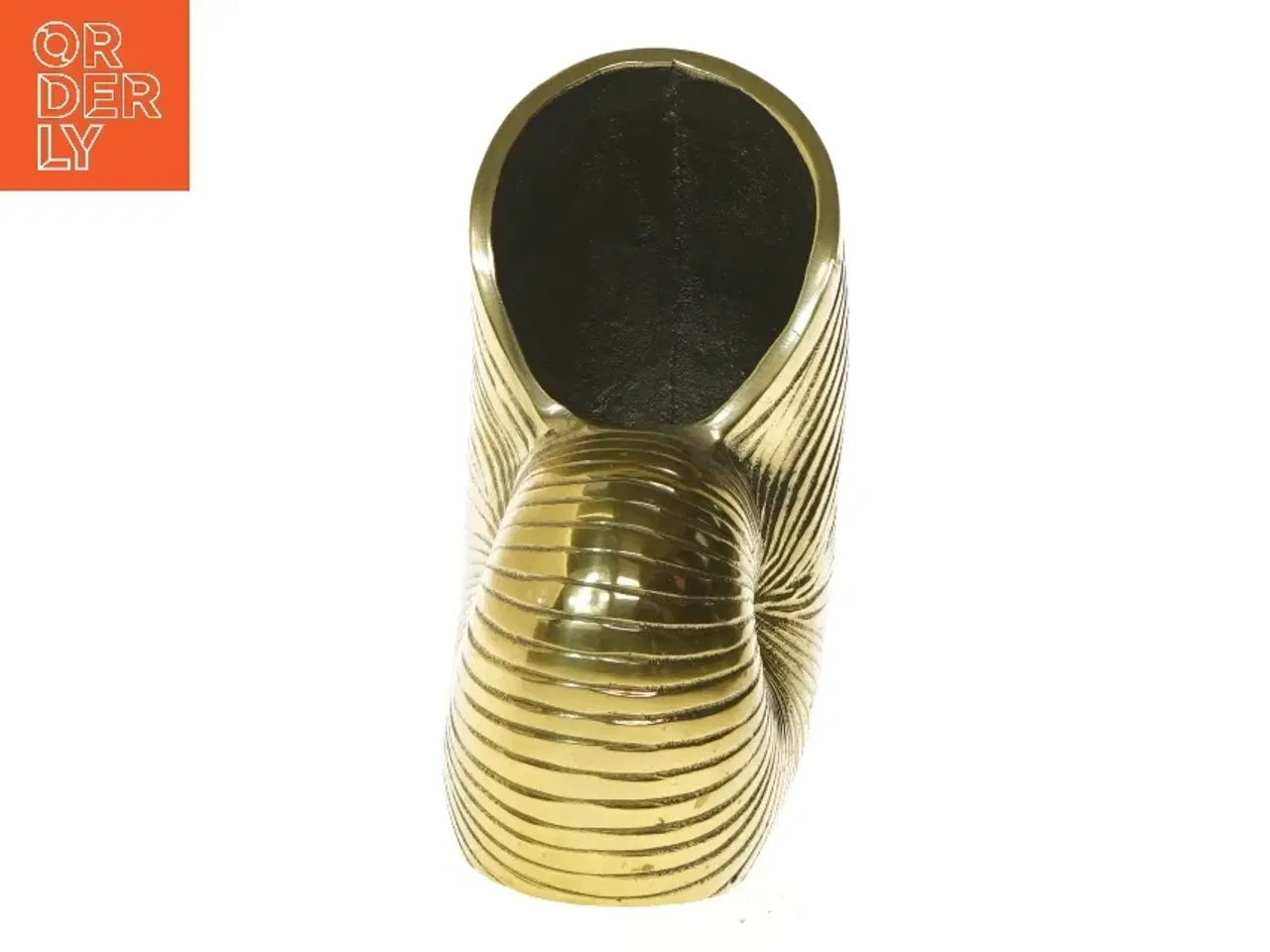 Billede 3 - Guld vase i sneglehusform (str. 18,5 cm)