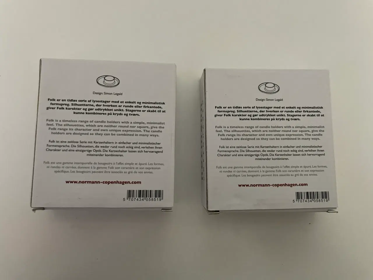 Billede 2 - 2 Normann Copenhagen Folk fyrfadsstage bordeaux,