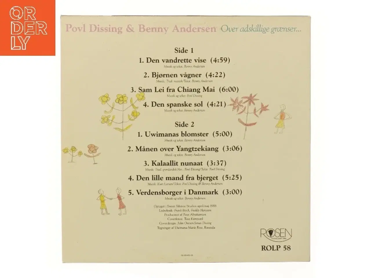 Billede 2 - Povl Dissing & Benny Andersen LP fra Rosen