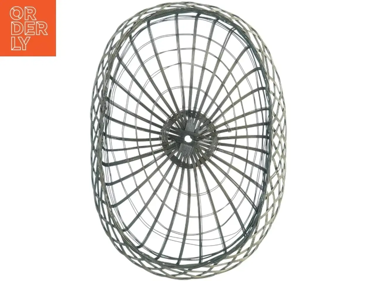 Billede 2 - Fil de Fer Oval Flettet Metal Frugtkurv (str. 31 x 22 cm)