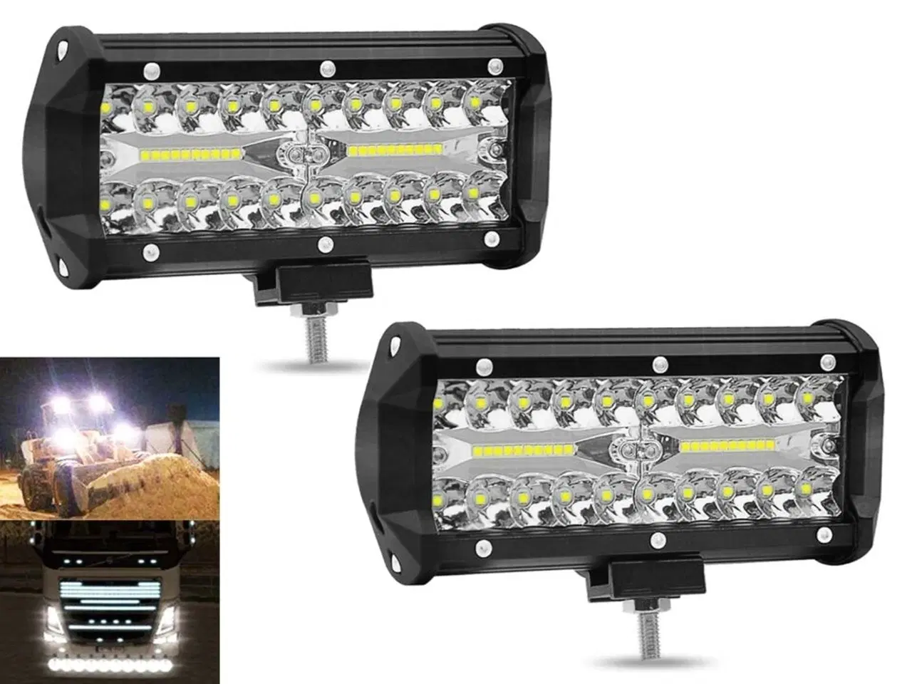 Billede 1 - 2 stk. 120 watt LED lygter til bil eller maskine.