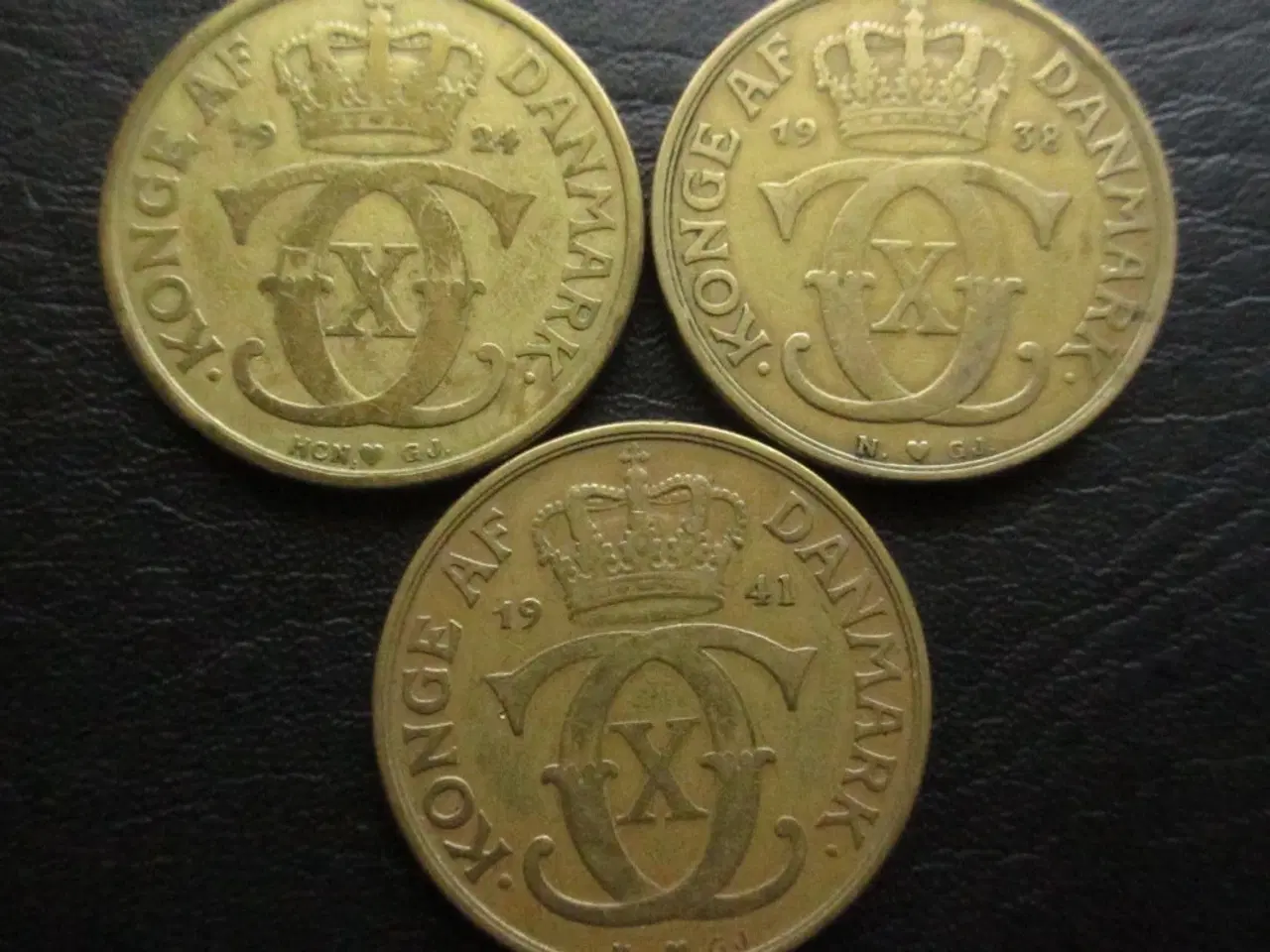 Billede 8 - 1 og 2 kr 1924-1941 komplet sæt inkl. 1 kr 1924