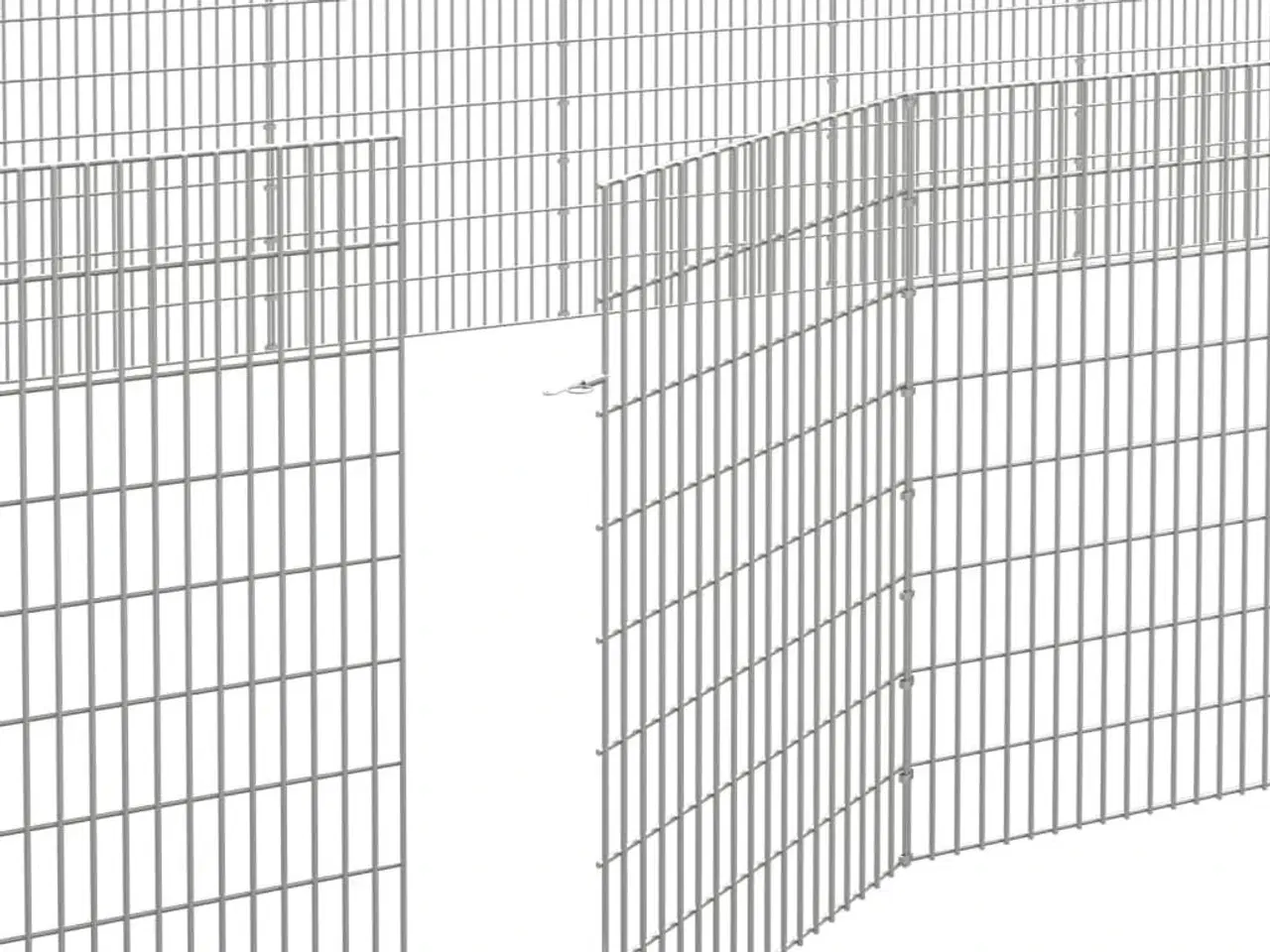 Billede 6 - Kæledyrsindhegning 54x80 cm 24 paneler galvaniseret jern