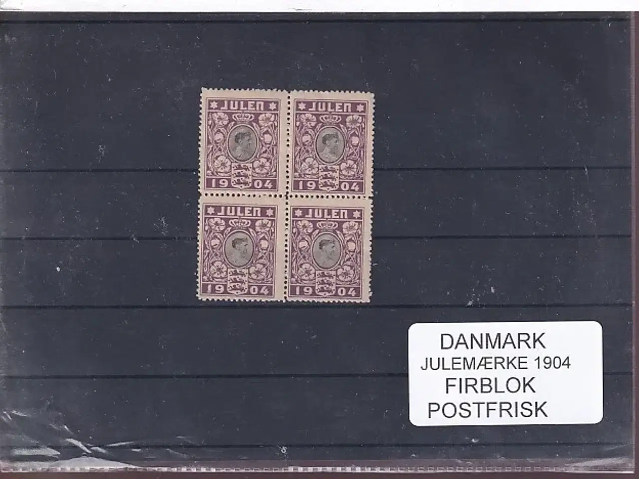 Billede 1 - Danmark -  Julemærker 1904 - Firblok - Postfrisk