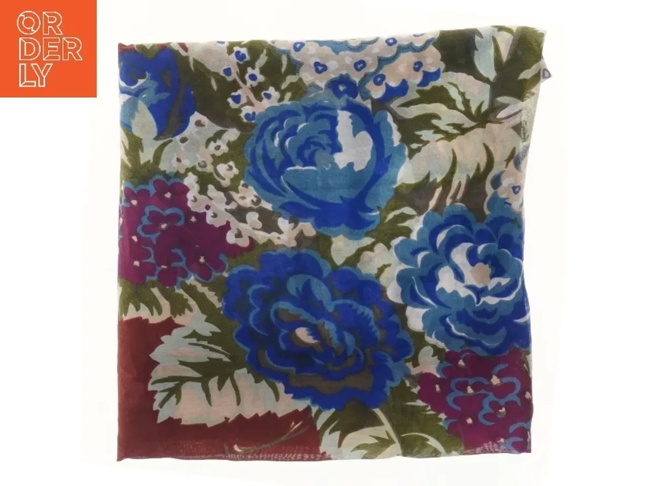 Billede 2 - Blomstret tørklæde (str. 80x100 cm)
