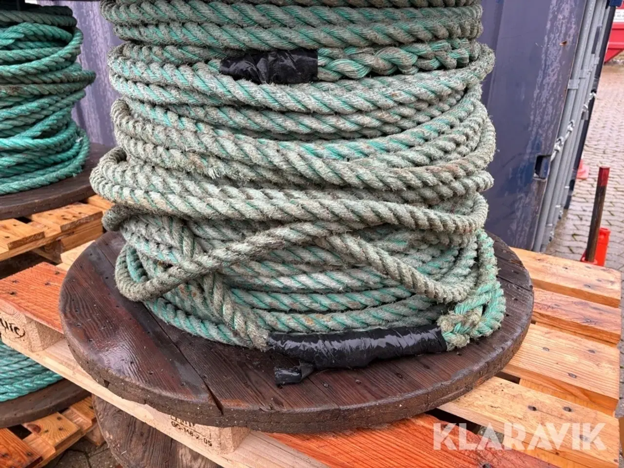 Billede 6 - Kabeltromle med reb 4 styk.