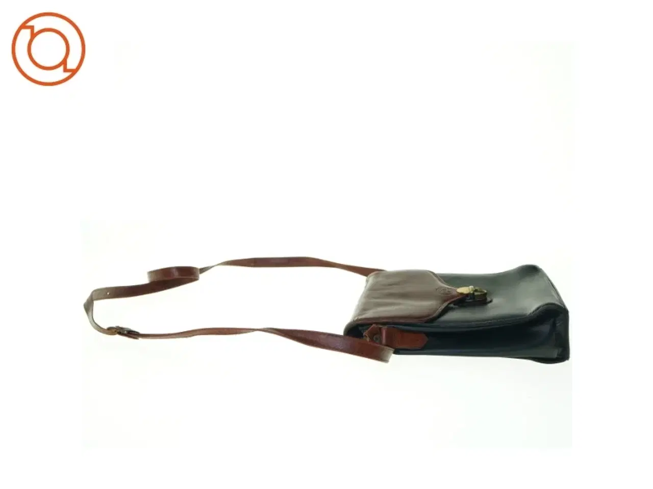 Billede 2 - Vintage Tofarvet Læder Crossbody Skulder Taske fra Eros (str. 23 x 23 cm)