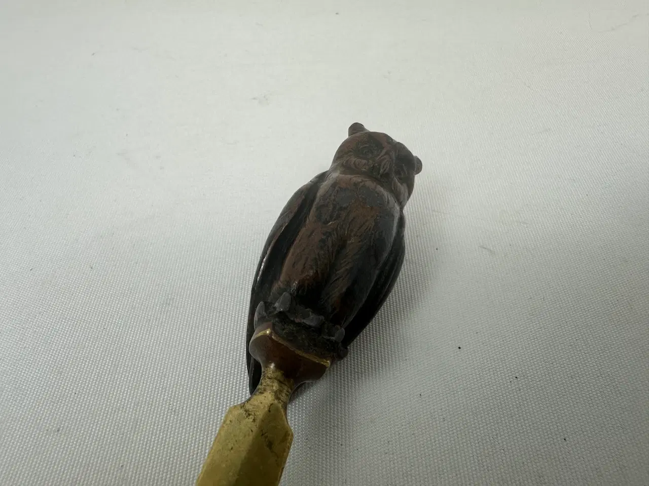 Billede 5 - Vintage brevåbner / brevkniv i messing m. ugle