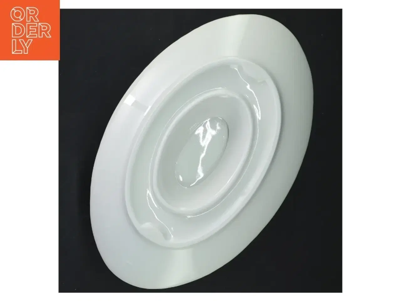 Billede 2 - Hvid sauceskål med underkop (str. 11x24x14 cm)