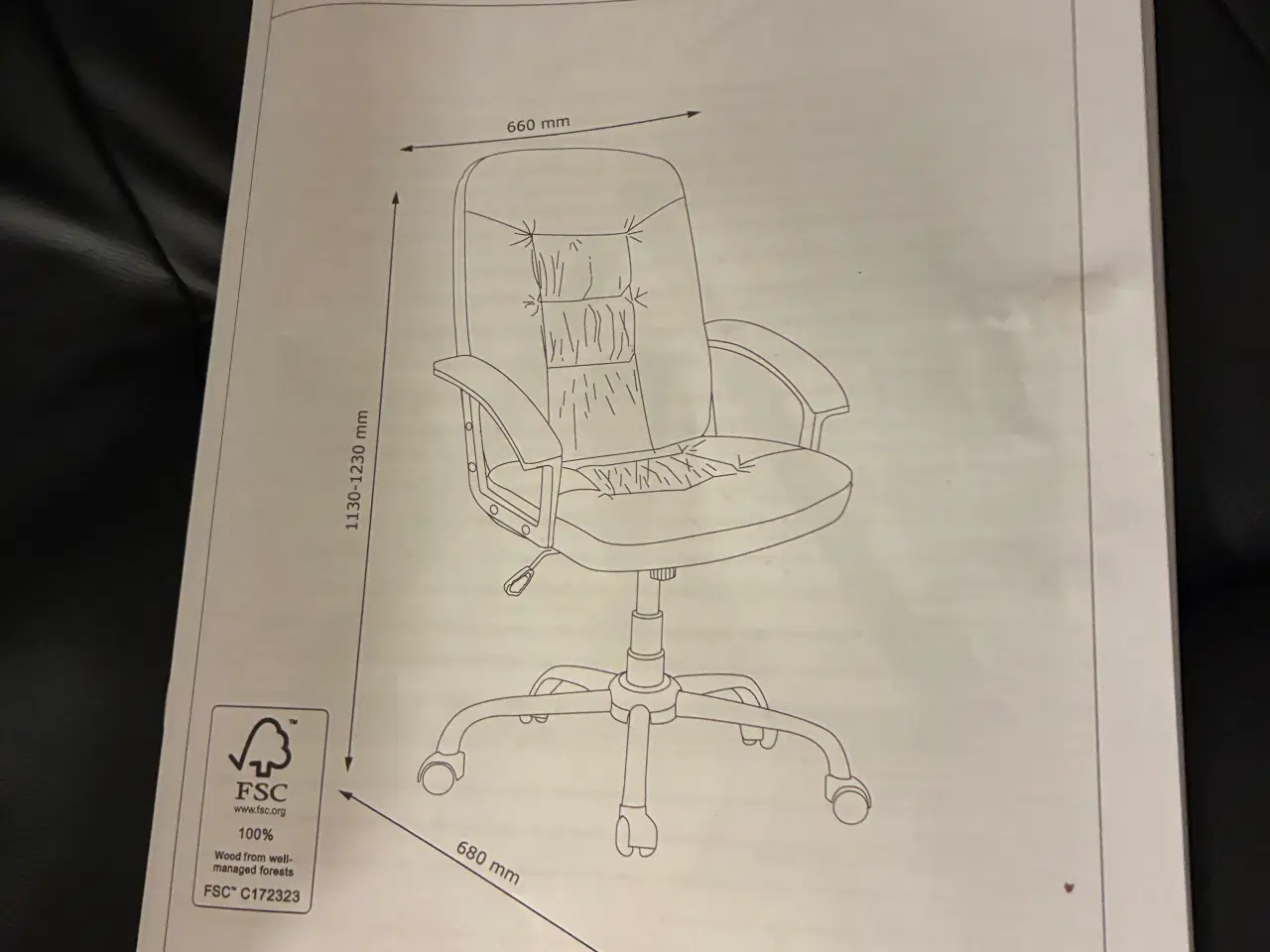 Billede 2 - Ny kontorstol - fejlkøb