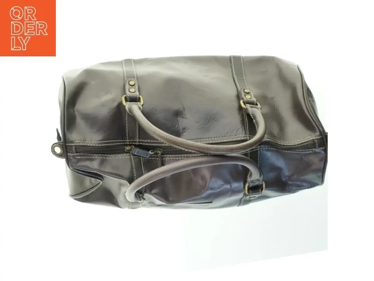 Billede 2 - Brun lædertaske fra McGregor (str. 52x23 cm. højde 25 cm)