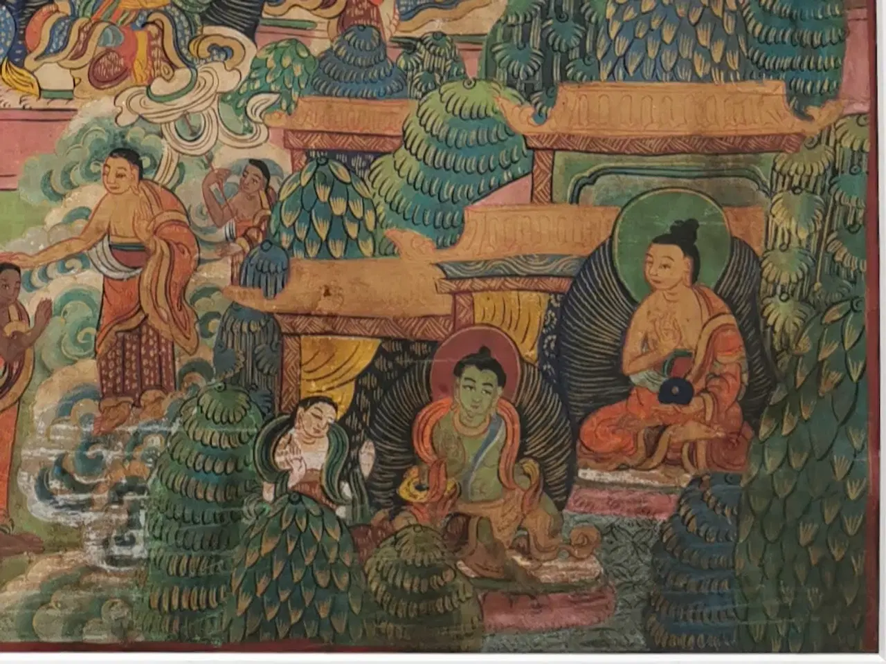 Billede 3 - Antik Tibetansk Thangka