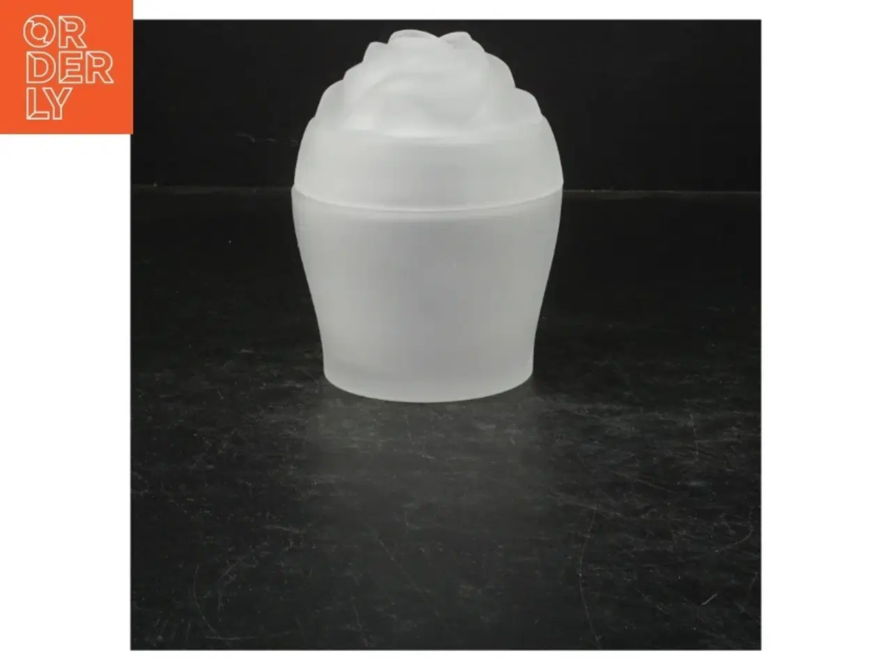 Billede 3 - Frostet glas vase fra Holmegaard (str. 13 cm)