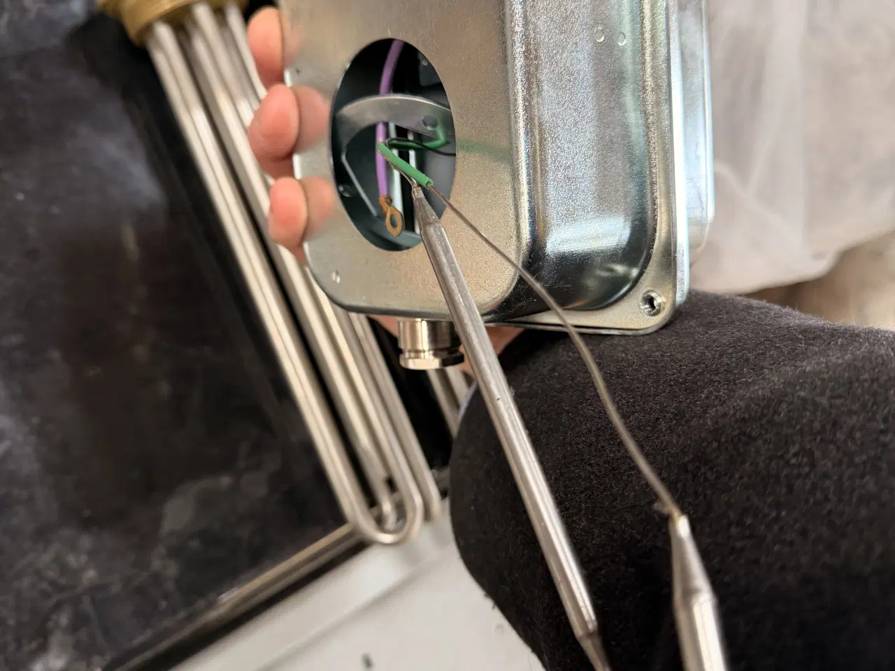 Billede 1 - 3 stk Varmepatroner / varmelegemer samt thermostat