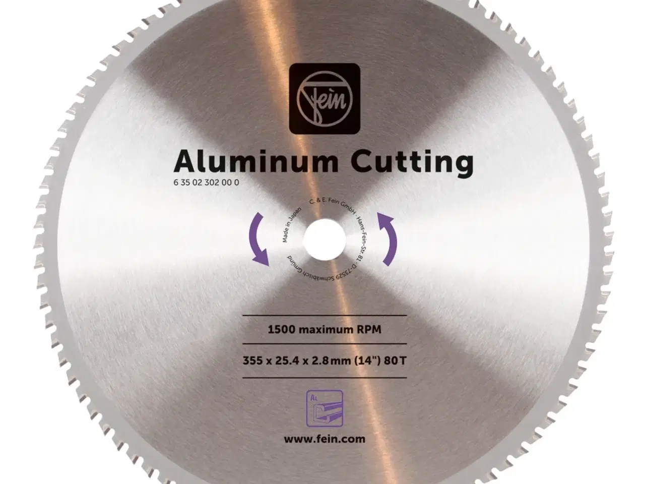 Billede 1 - Rundsavklinge til aluminium ø355 x 2,8 mm 80T