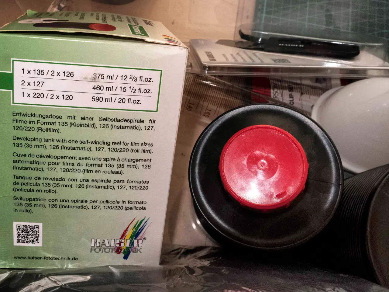 Billede 2 - Analog Foto. Fremkalder beholder(Kaiser). Mørkek..