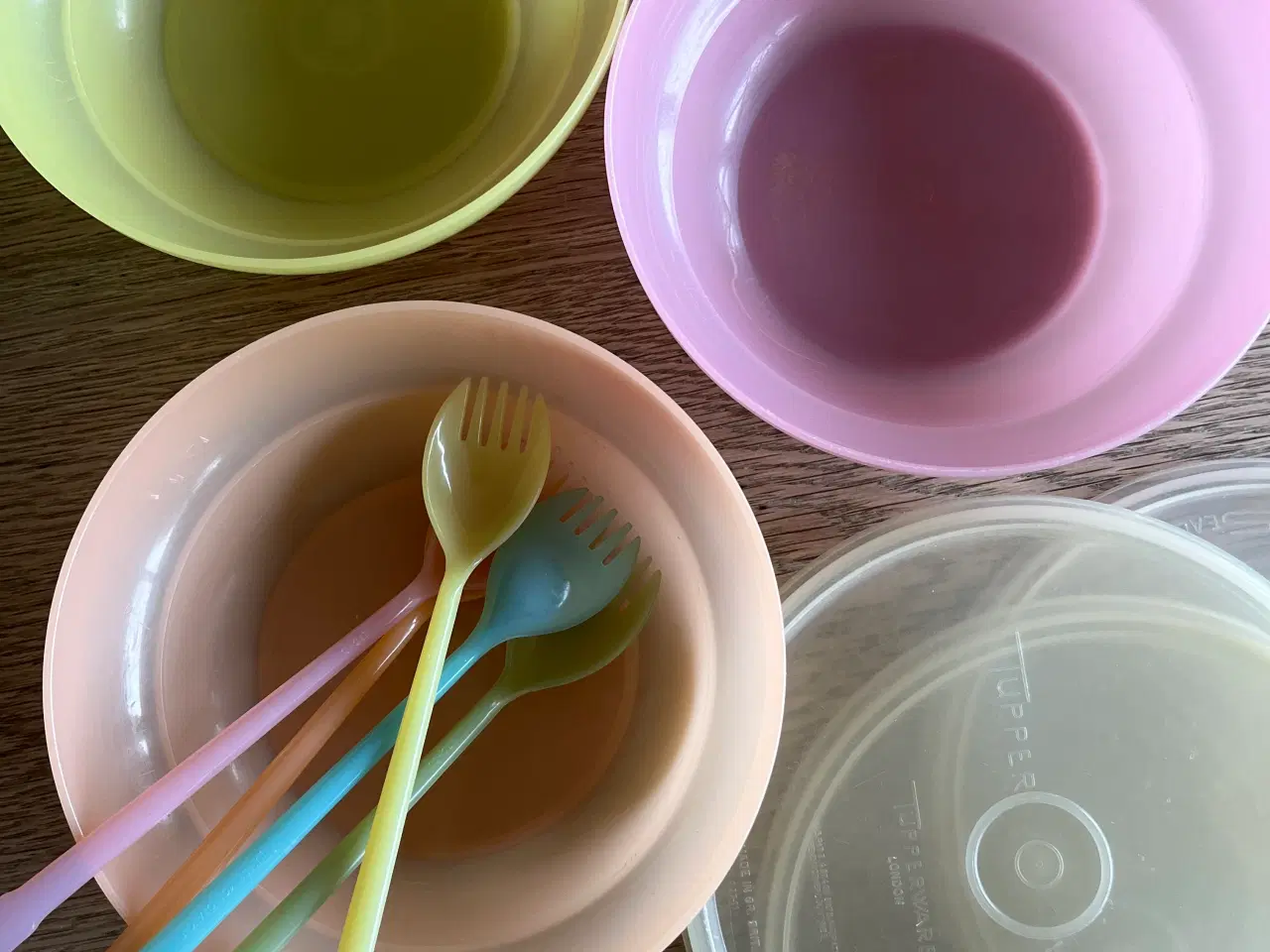 Billede 2 - Retro Tupperware, 3 bøtter og 5 gafler