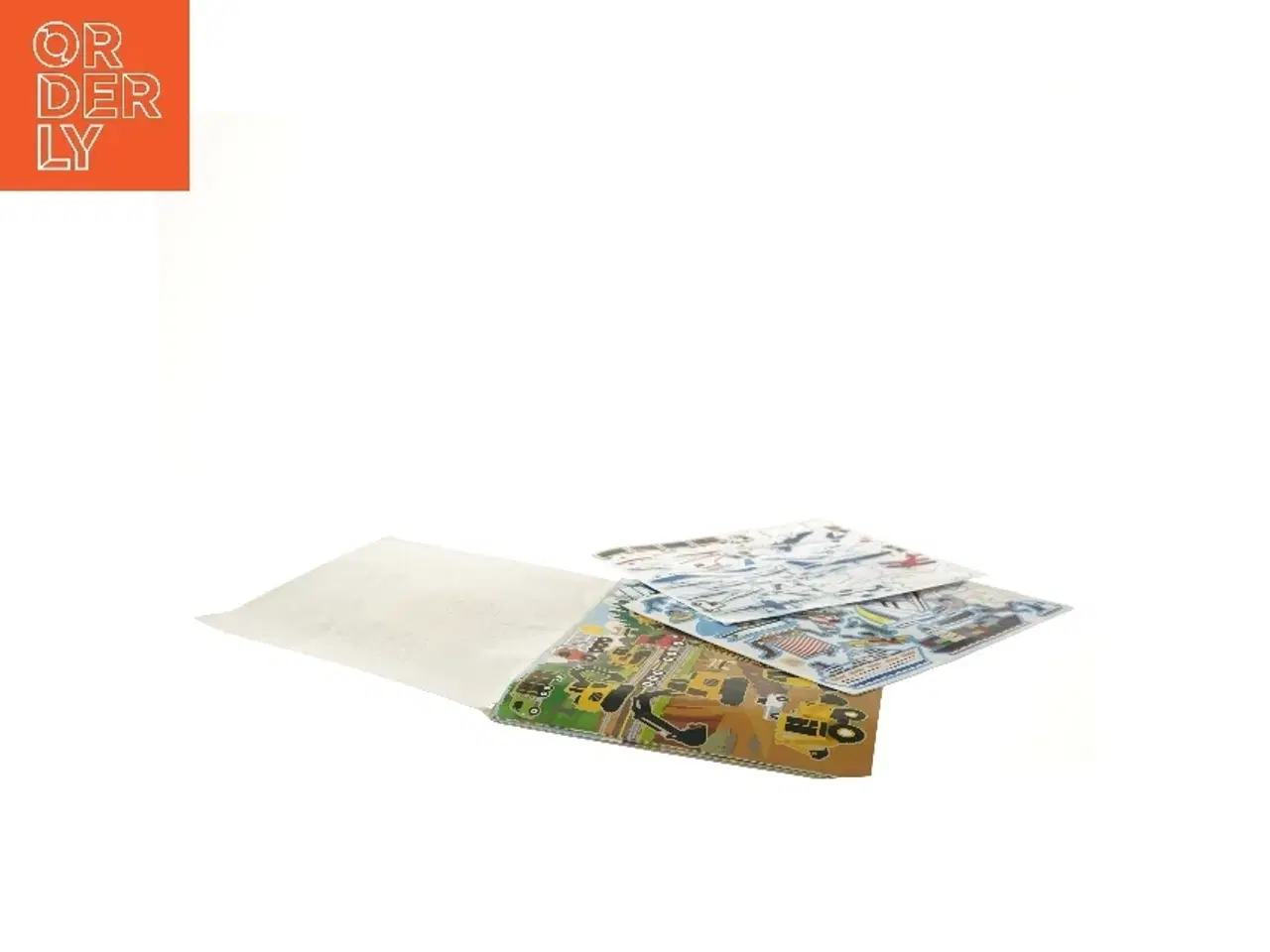 Billede 3 - Genanvendelig klistermærke ark med køretøjer (str. 35x28 cm)