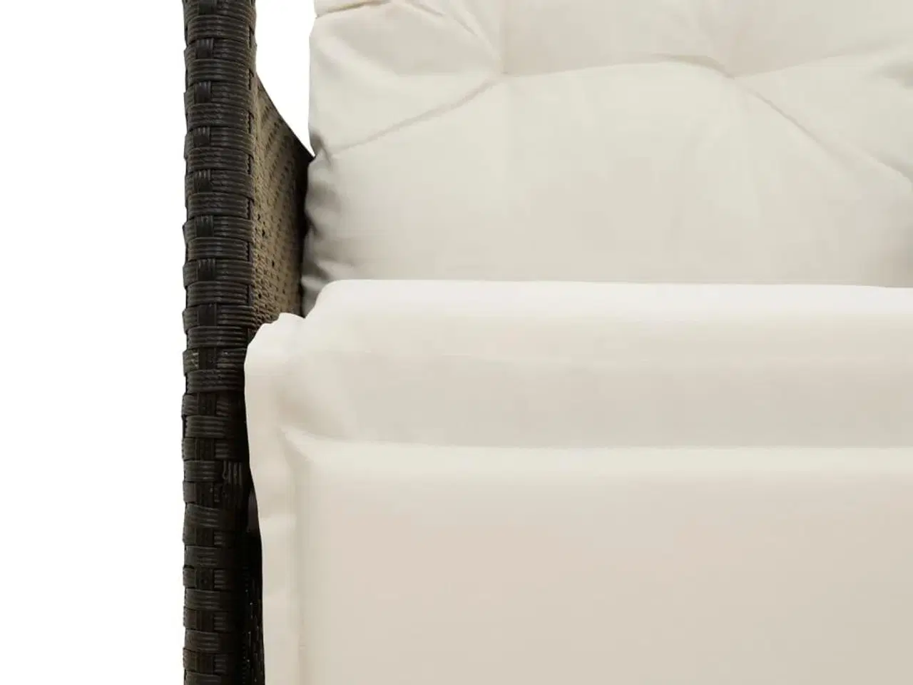 Billede 9 - 2-personers havesofa med bord og lænefunktion polyrattan sort