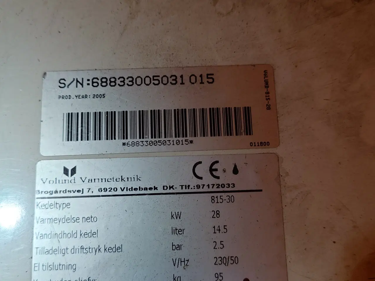 Billede 3 - Vølund oliefyr 