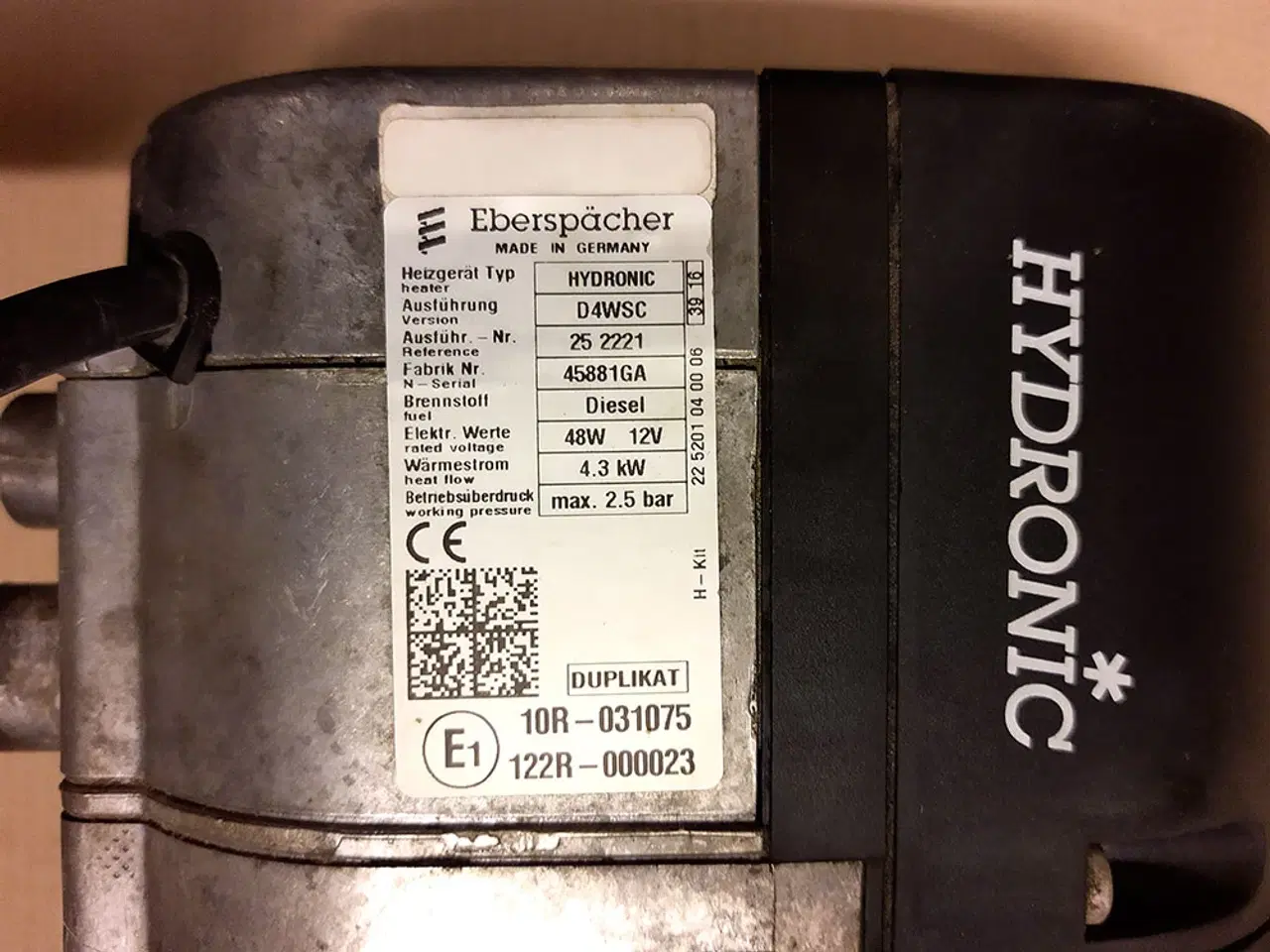 Billede 3 - Oliefyr Bilvarmer, EBERSPÄCHER HYDRONIC D4W-SC