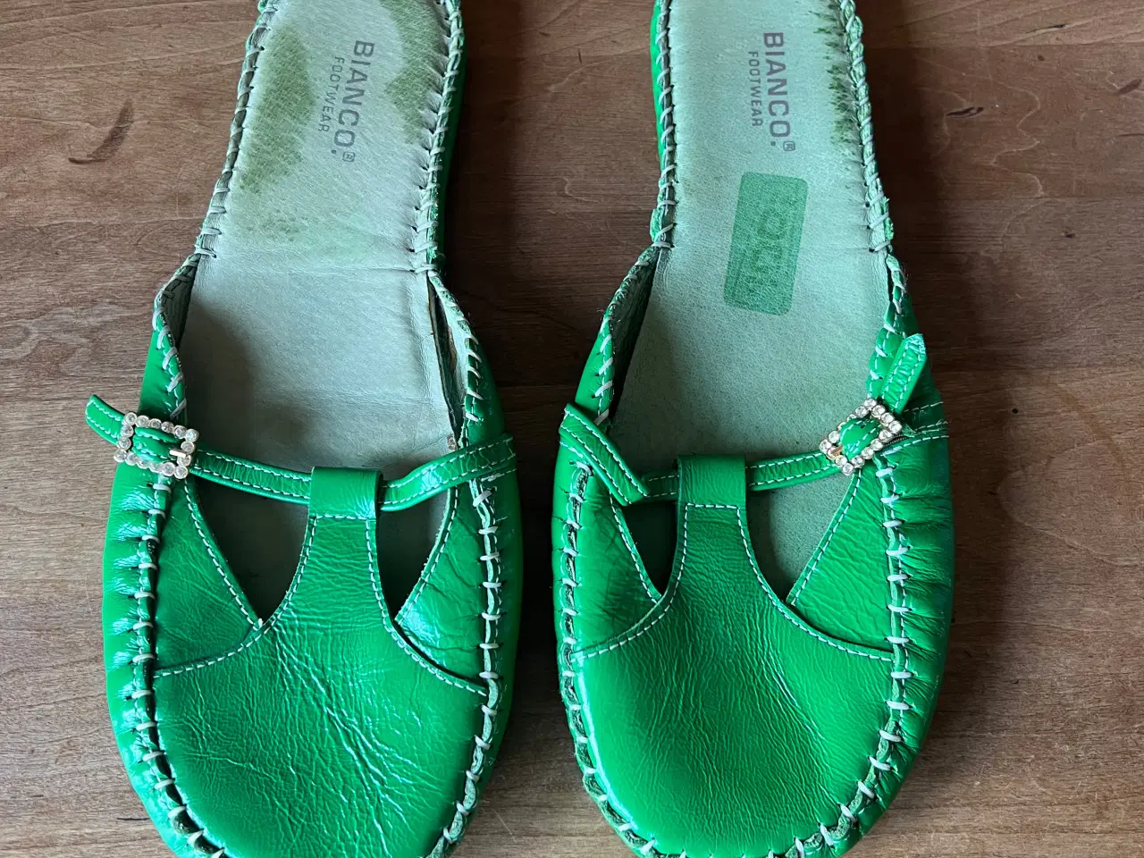 Billede 1 - Grønne sandaler str 41 fra bianco 