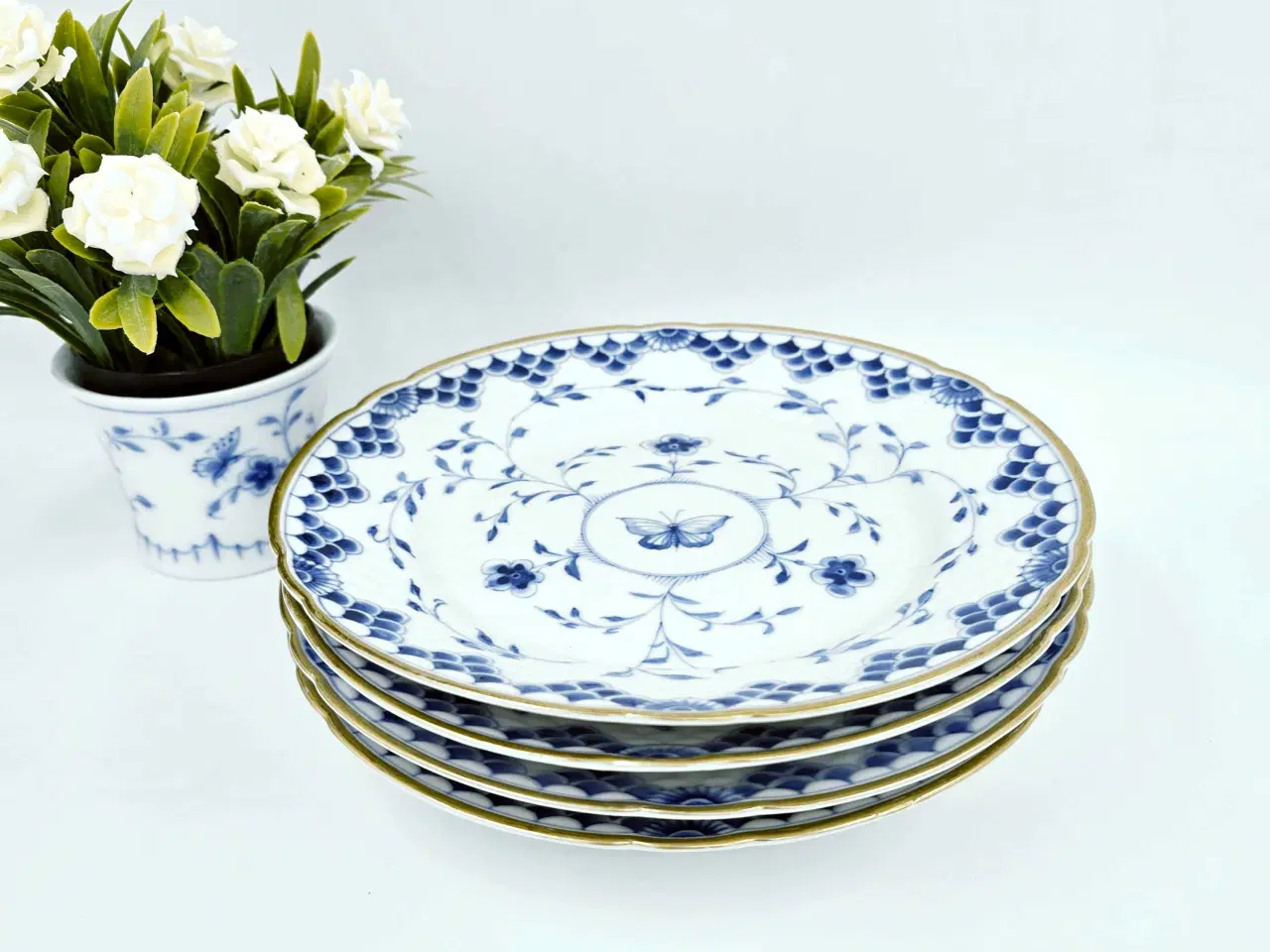 Billede 11 - Dickens Sommerfugl Frokosttallerken Porcelæn 