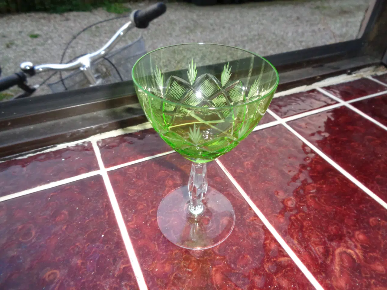 Billede 1 - glas hvidvin grønne wien antik