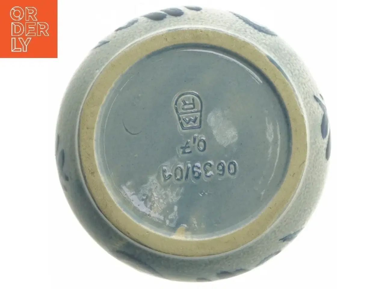 Billede 2 - Blå keramisk krukke med låg (str. Ø 14x12 cm)