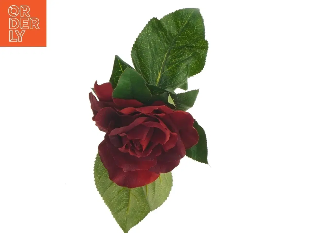 Billede 3 - Kunstig rød rose (str. 18x28 cm)